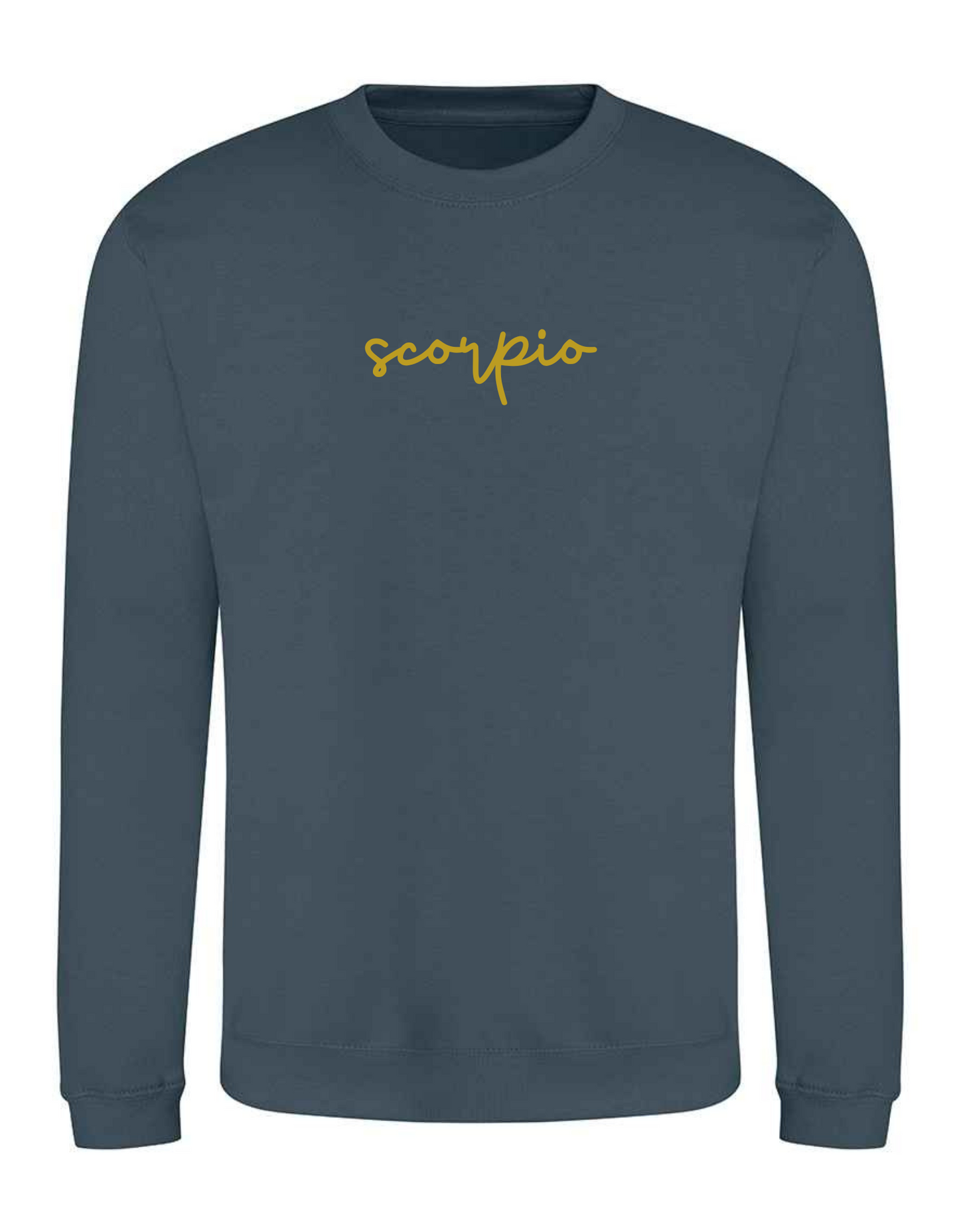 crew neck sweater with zodiac Scorpio design