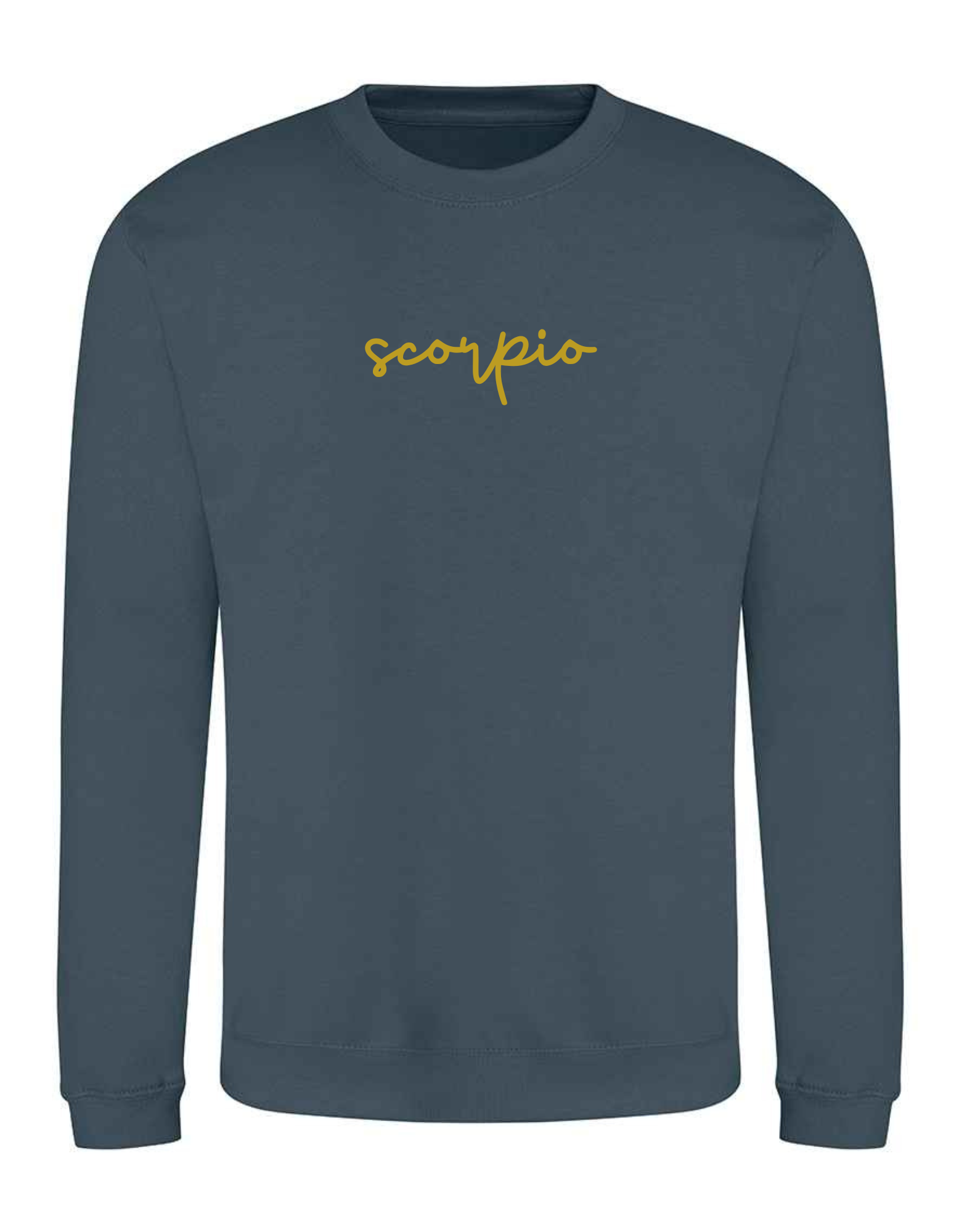 crew neck sweater with zodiac Scorpio design
