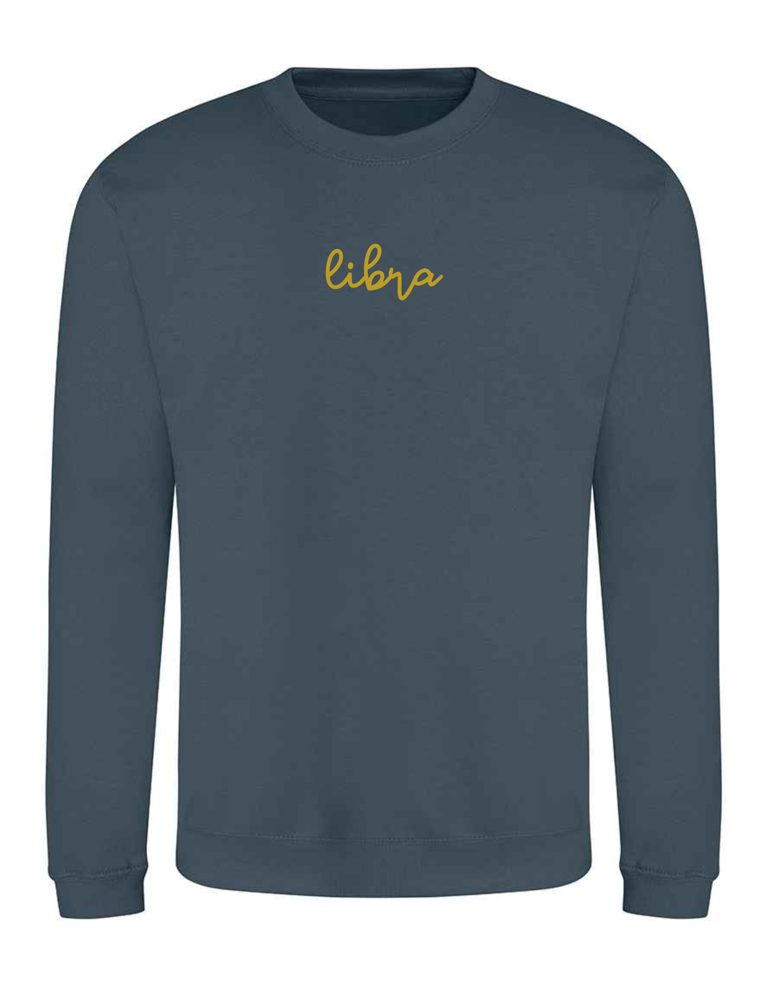 Crew neck sweater with zodiac Libra design