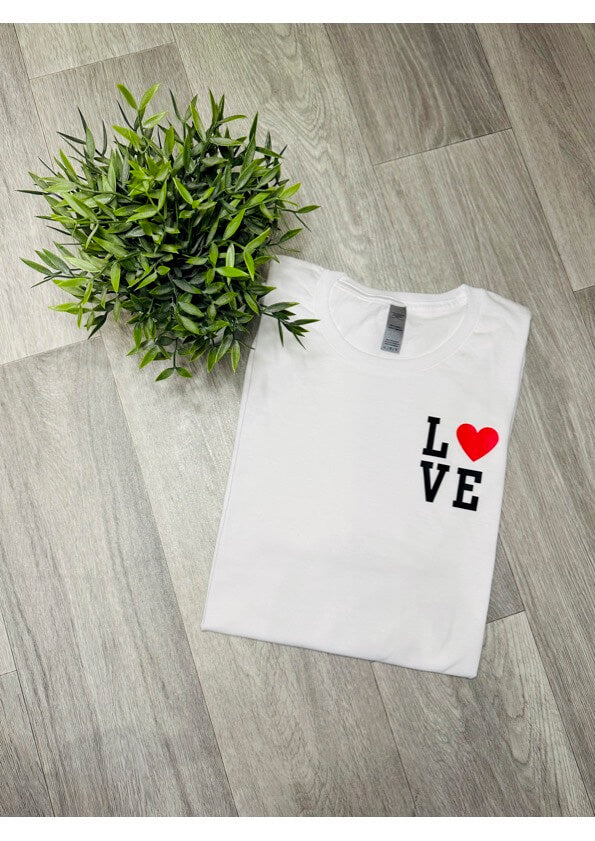 Unisex Love logo T-shirt in White