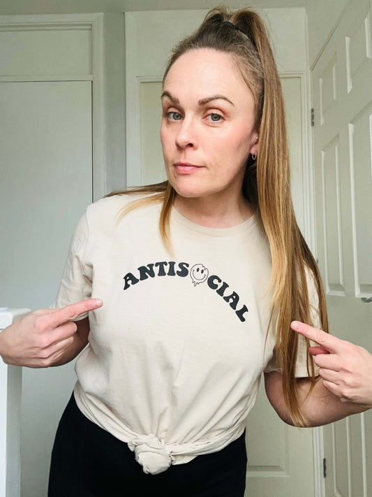 Antisocial ladies crew neck t-shirt